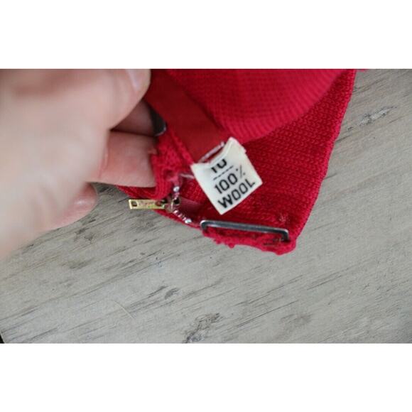 VINTAGE Lilli Russell Womens Size 10 Knit Jacket & Skirt Set Cherry Red - Picture 16 of 16